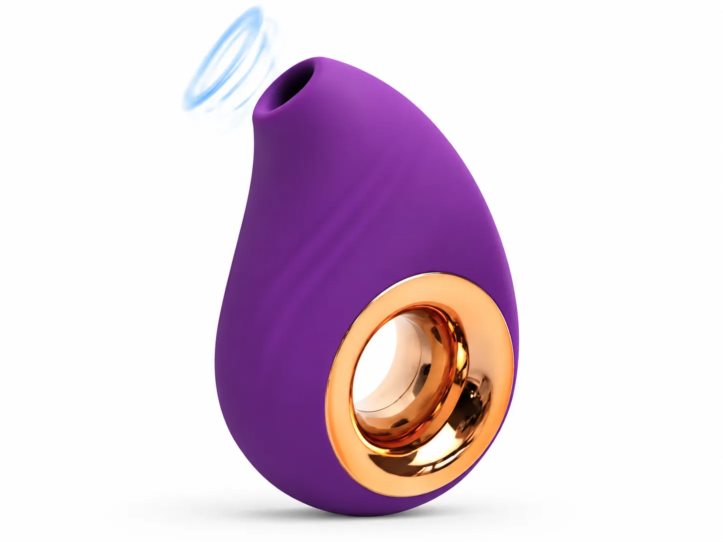 SonaWave Pebble clitoral suction toy showing the air-pulse opening and 12 suction frequencies