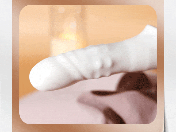 NovaSync Divine Whisper rabbit vibrator demonstrating combined swinging and stretching shaft motion