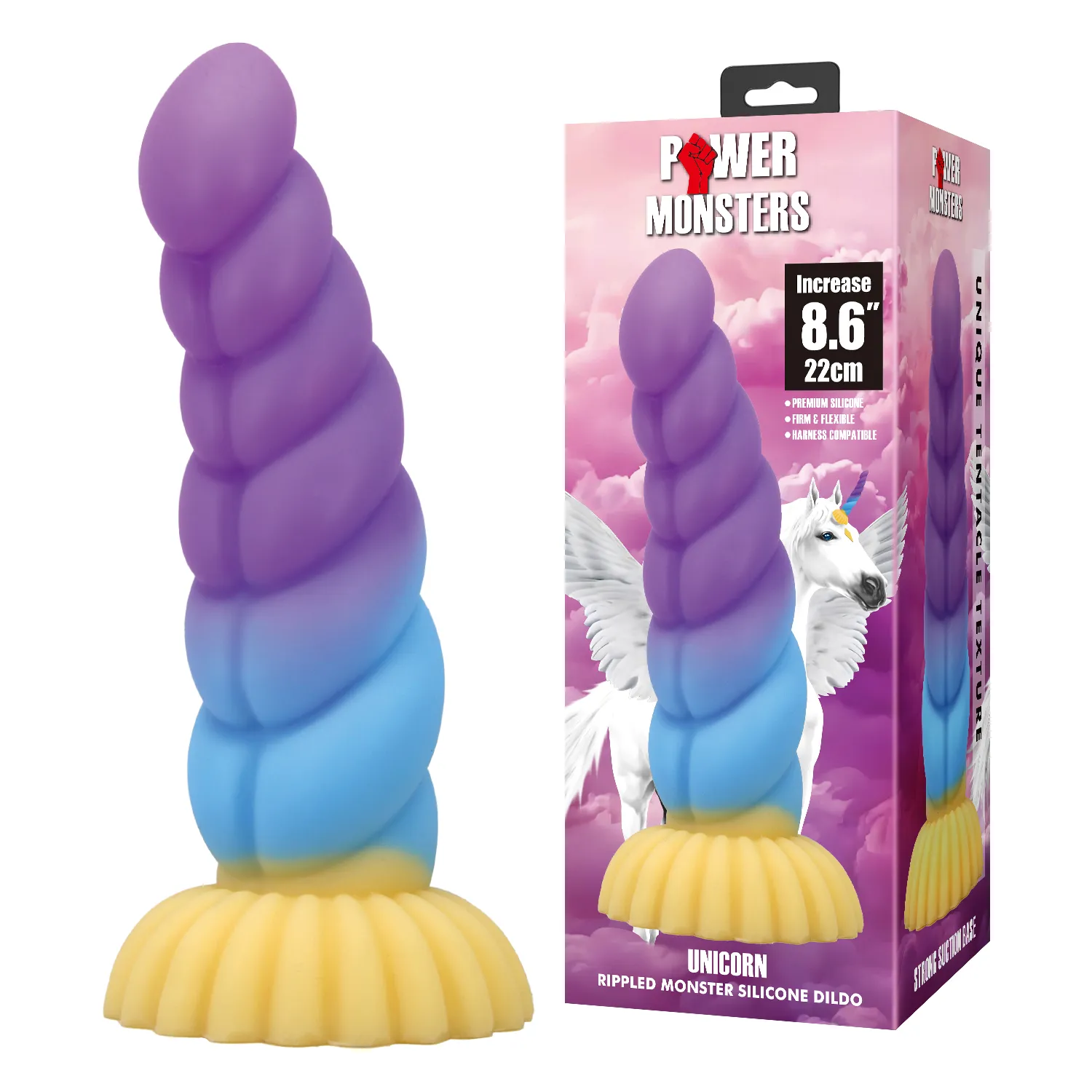AbyssCore Unicorn Rippled Fantasy Dildo AbyssCore Unicorn Rippled Fantasy Dildo - Image 1