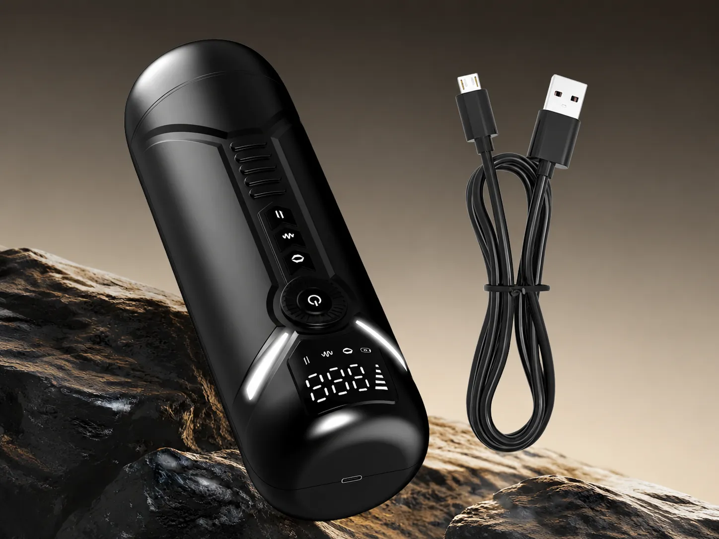 Automatic masturbator with Type-C charging port and cable